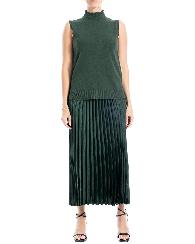 Max Studio 2pc Top and Skirt leather skirt refined