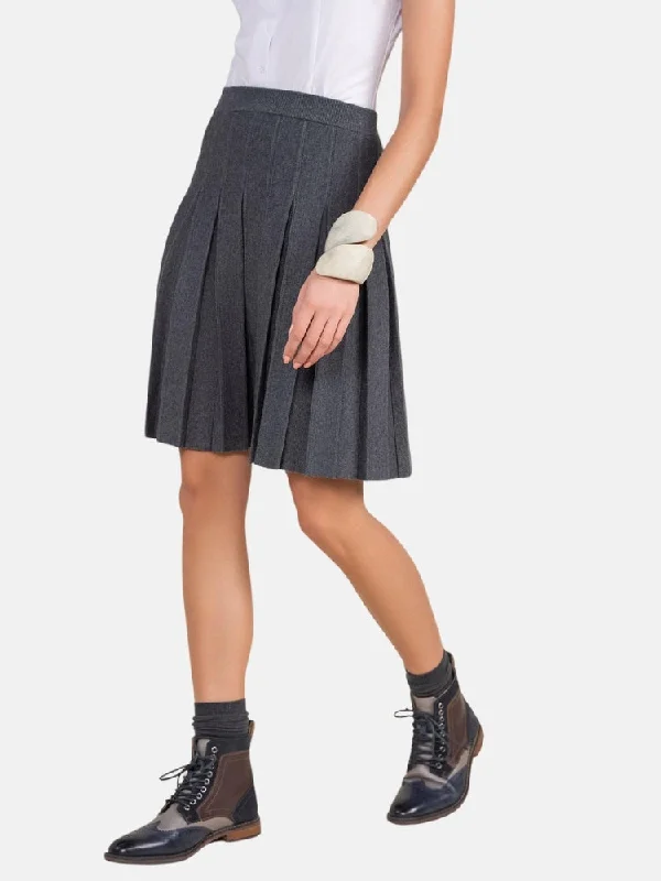Mode Skirt in Graphite cashmere skirt fine