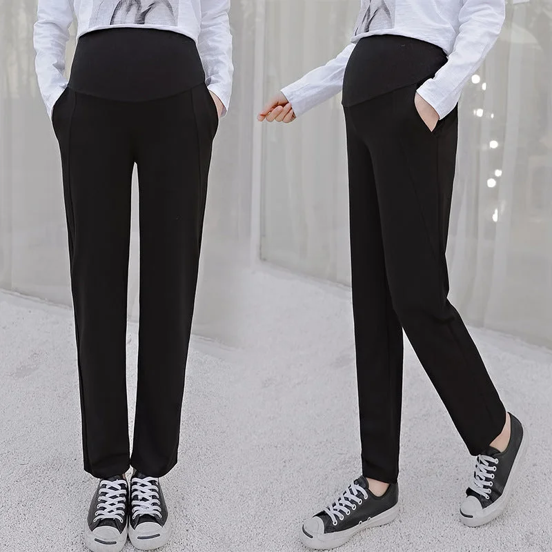 NiDELL: Pregnant Women’s Fashionable Long Pants for Autumn Elegant Palazzo Trousers