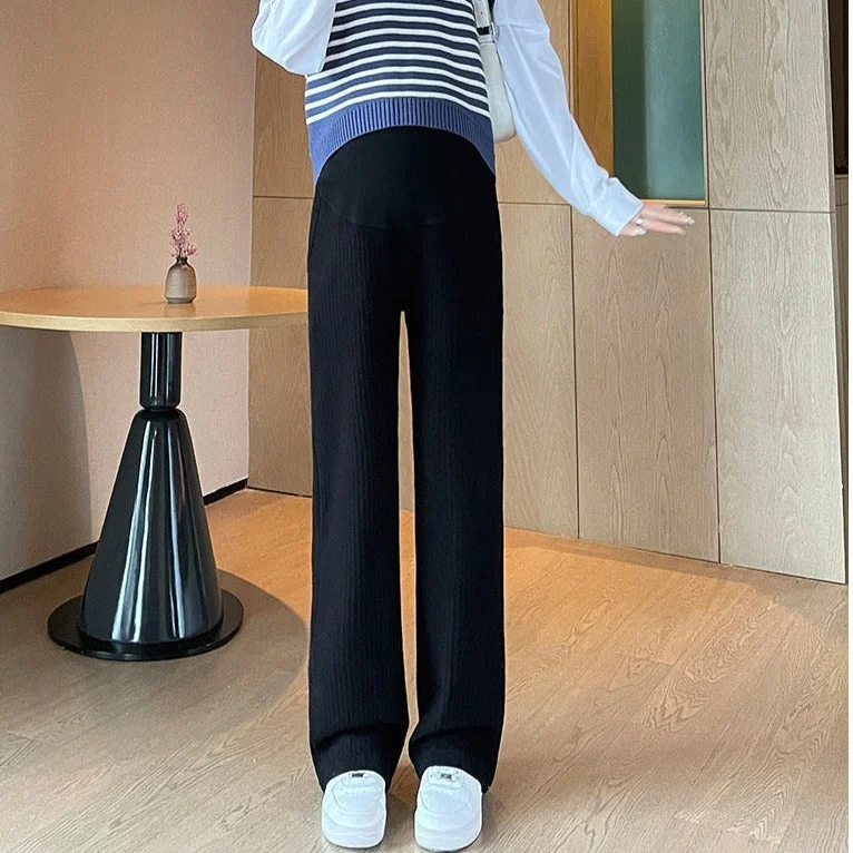 NiDELL Pregnant Women's Pants . Spring and Autumn Outerwear Fashionable Wide Leg Pants Autumn Fashion Casual Pants Maternity Pants Trendy Work Pants