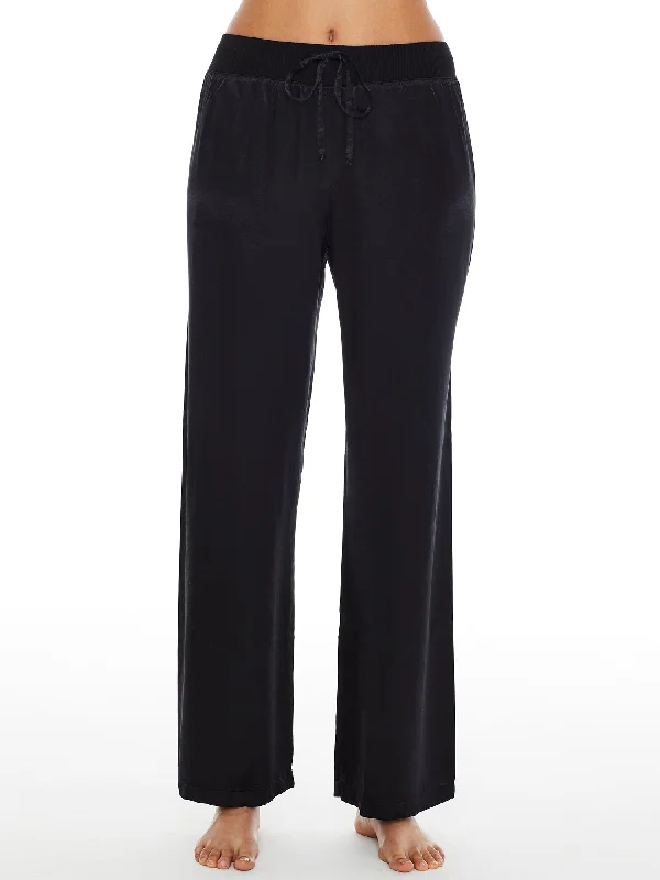 PJ Harlow Women's Jolie Satin Lounge Pants Casual Wide Pants