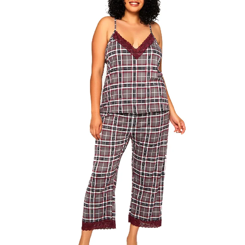 Plaid Pants Set Plus Size Classic Flared Pants