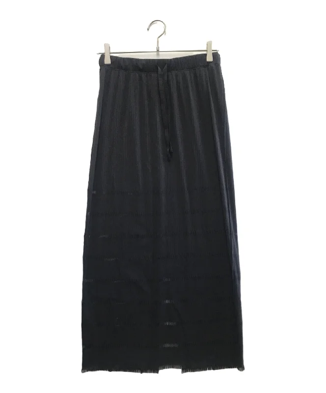[Pre-owned] ISSEY MIYAKE perforated skirt PP55LG911 silk skirt luxurious