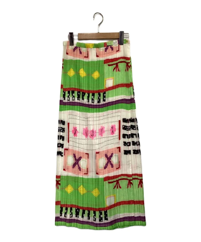 [Pre-owned] ISSEY MIYAKE pleated skirt IM04FG961 silk skirt luxurious