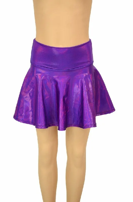 Purple Holo Kids Skirt or Skort chiffon skirt flowing