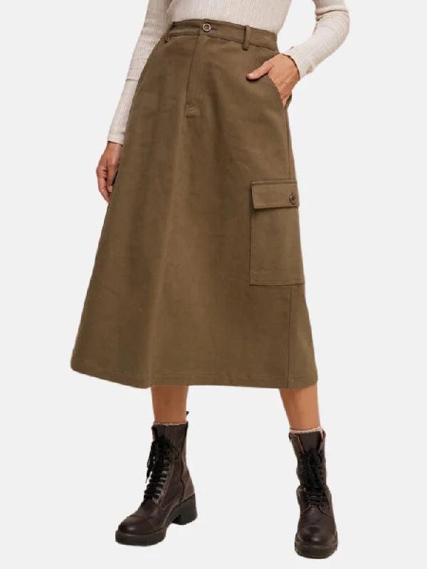 Ramona Cargo Skirt corduroy skirt durable
