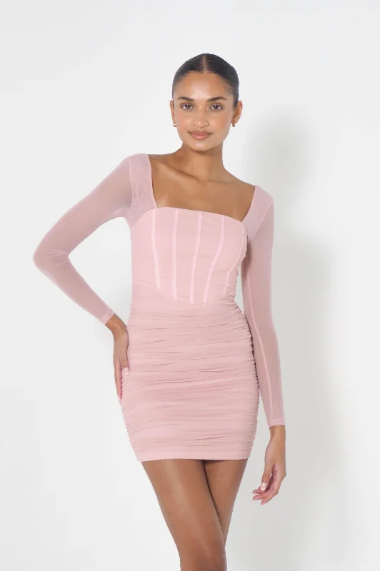 Rhea Mini Dress Fashionable Denim Mini Dress
