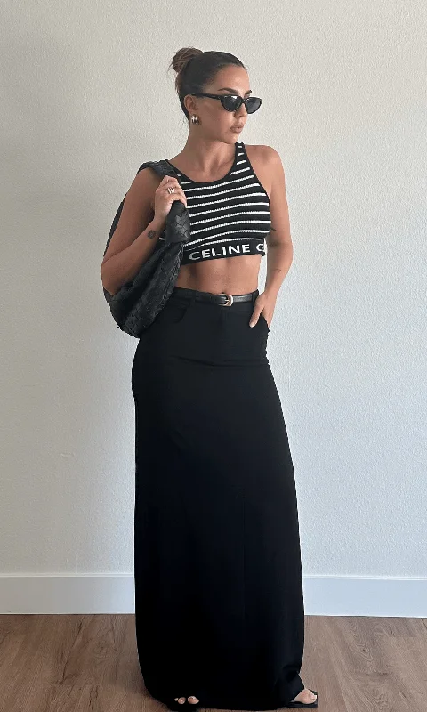 Set The Bar Maxi Skirt - FINAL SALE flowy skirt hem