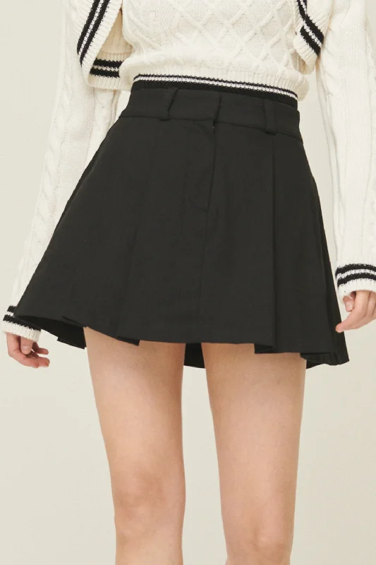 Sienna Kick Pleats Skirt chiffon skirt airy