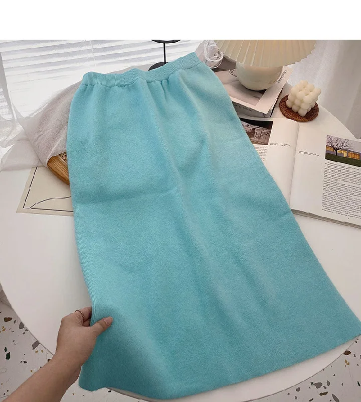 Small man, foreign style, versatile, high waist, back split A-line skirt  5754 tulle skirt dreamy
