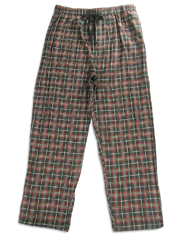 State O Maine Big Men's Plaid Flannel Pajama Pant High-Waist Trousers