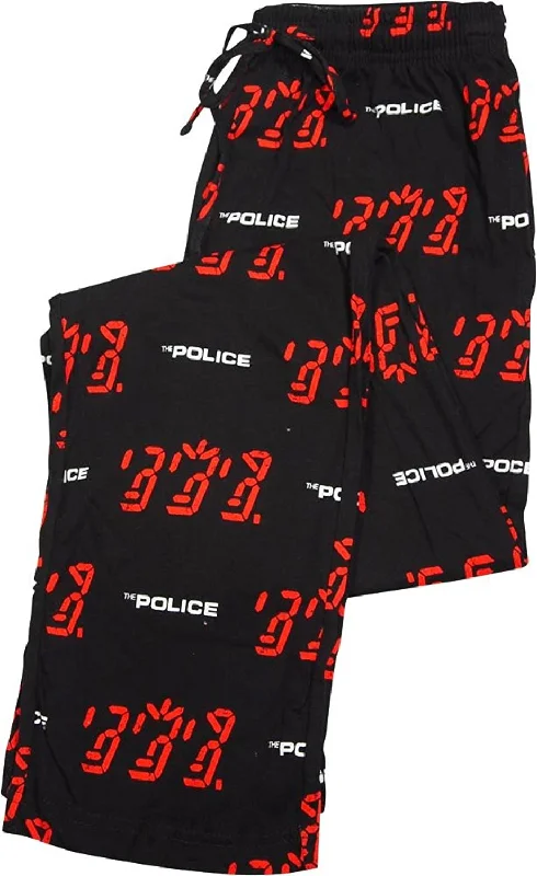 The Police - Mens Ghost In The Machine Album Cover Knit Sleep Lounge Pant Slim Fit Casual Pants