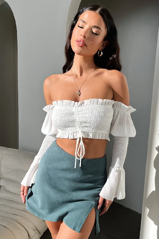 Zara Skirt - Emerald chiffon skirt airy
